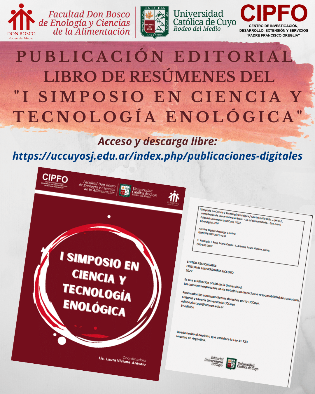 Flyer Publicación I SIMPOSIO EN CIENCIA Y TECNOLOGÍA ENOLÓGICA 1